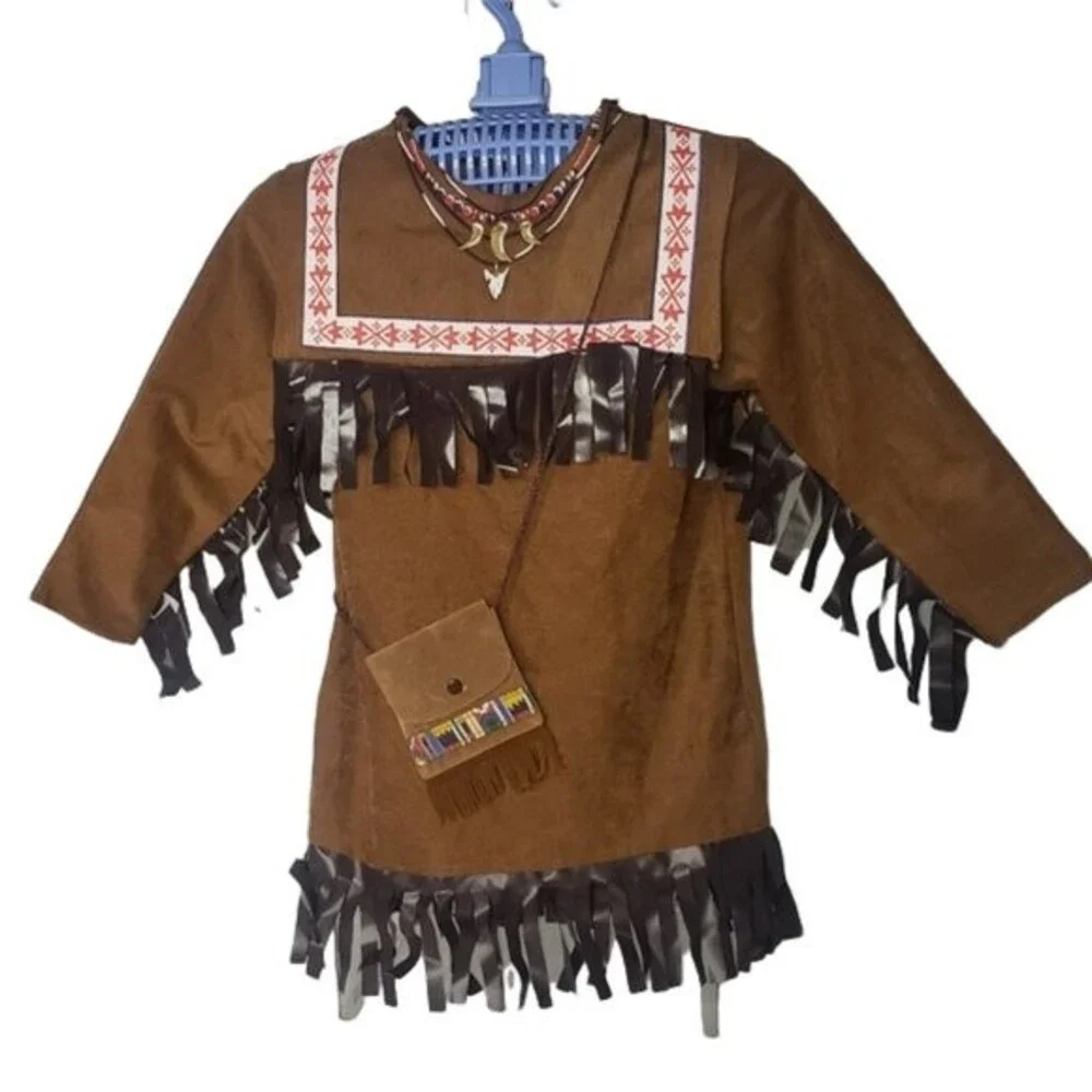 PEACHTREE PLAYTHINGS INDIAN DRESS COSTUME GIRL'S SIZE 4